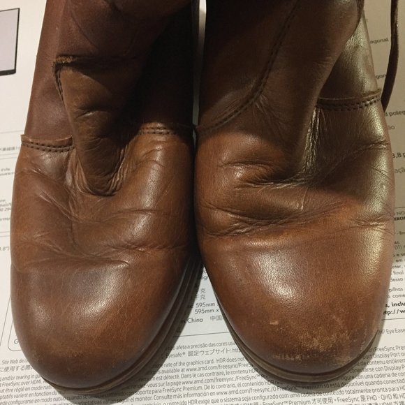VINTAGE HUSKY WINTER LEATHER BOOTS SIZE 10 - Picture 10 of 15